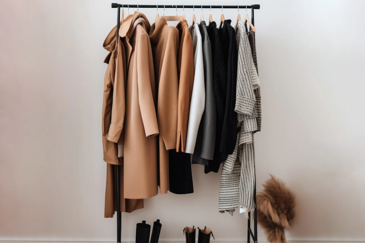 Organized minimalist wardrobe